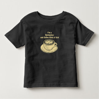 Ich bin ein Rottweiler und Kaffee-Hund, wie ich me Kleinkind T-shirt