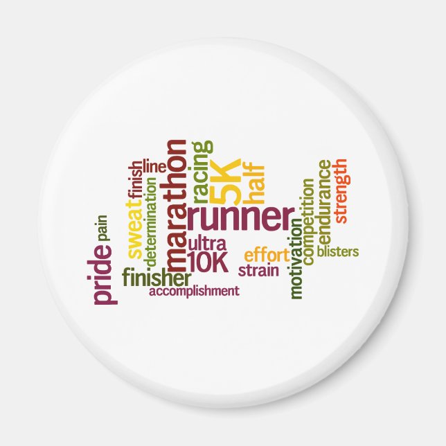 Ich bin ein Runner Words Magnet (Vorne)