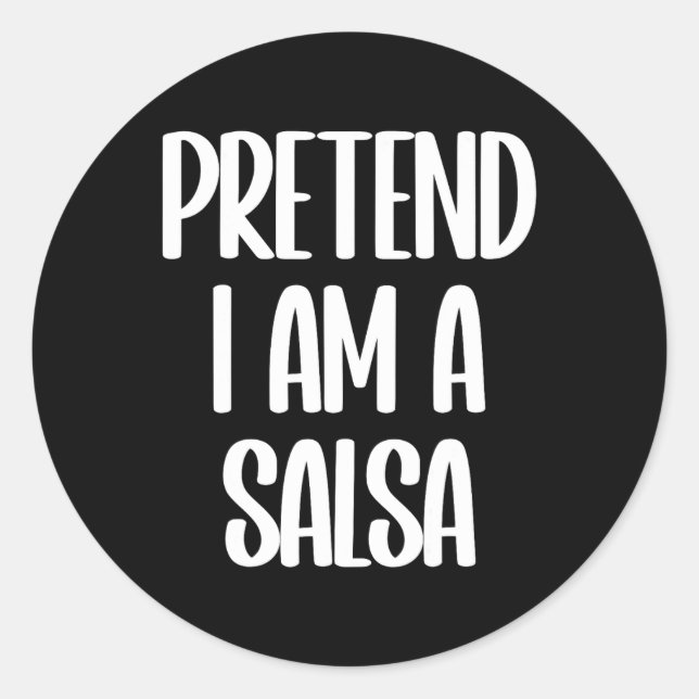 Ich bin ein Salsa Halloween-Kostüm Runder Aufkleber (Vorderseite)