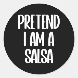 Ich bin ein Salsa Halloween-Kostüm Runder Aufkleber