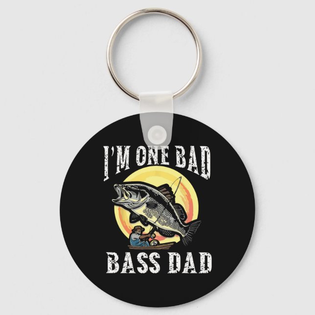 Ich bin ein schlechter B Dad Largemouth B  Schlüsselanhänger (Vorderseite)