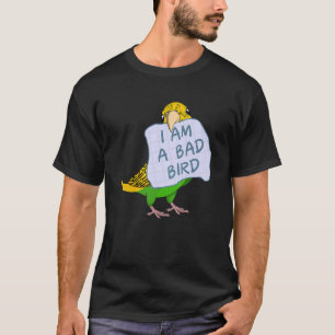 Ich bin ein schlechter Vogel, ein gelber Budgie-Pa T-Shirt
