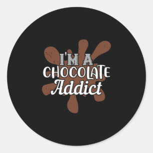 Ich bin ein Schokoladenaddict Runder Aufkleber