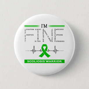 Ich bin ein schöner Scoliose-Krieger Button