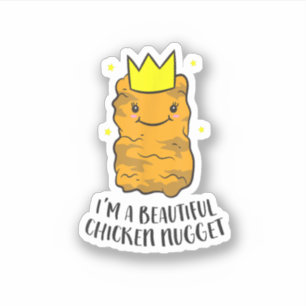Ich bin ein schönes Hühnchen Nugget Funny Chicken  Aufkleber