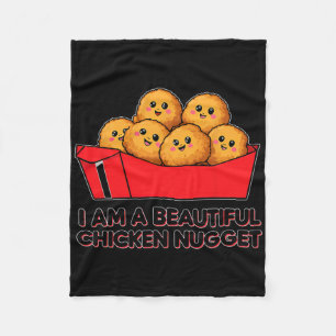 Ich bin ein schönes Hühnchen-Nugget-Halloween-Kost Fleecedecke