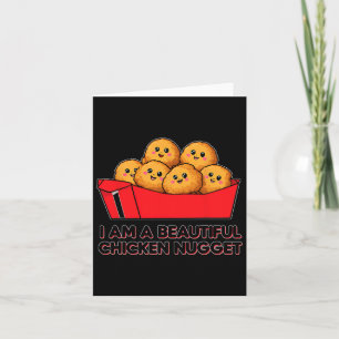 Ich bin ein schönes Hühnchen-Nugget-Halloween-Kost Karte