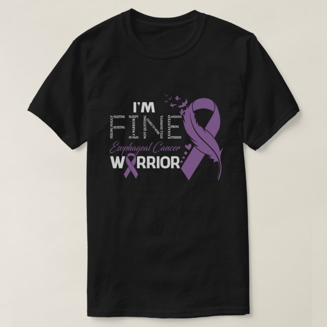 Ich bin ein schönes Osteophageal Cancer Warrior Aw T-Shirt (Design vorne)