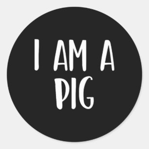 Ich bin ein Schweinehalter, ich bin ein einfaches Runder Aufkleber