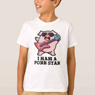 Ich bin ein Schweinestern Funny Rock Star Pig Puff T-Shirt