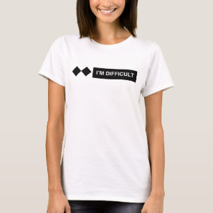 Ich bin ein schwieriger Ski-Snowboard-T - Shirt