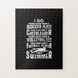 Ich bin ein Schwimmer Funny Schwimmbad Schwimmer G Puzzle