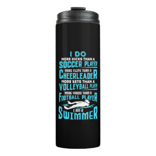 Ich bin ein Schwimmer Funny Swimming Pool Schwimmb Thermosbecher
