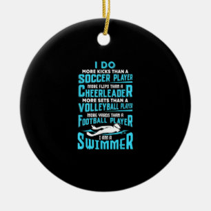 Ich bin ein Schwimmer Funny Swimming Pool schwimme Keramik Ornament