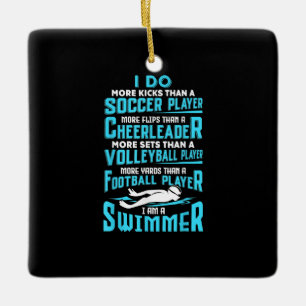 Ich bin ein Schwimmer Funny Swimming Pool schwimme Keramikornament