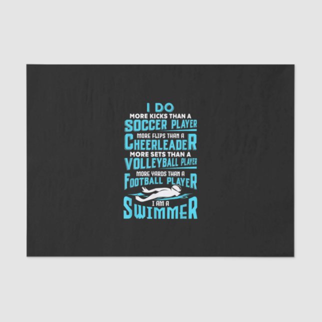 Ich bin ein Schwimmer Funny Swimming Pool schwimme Seidenpapier (Vorderseite)