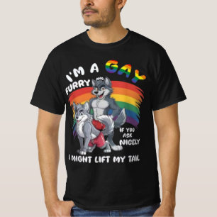 Ich bin ein schwuler Furry Pride T-Shirt