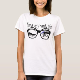 Ich bin ein sehr Nerdy Girl mit Periwinkle Eye Sha T-Shirt