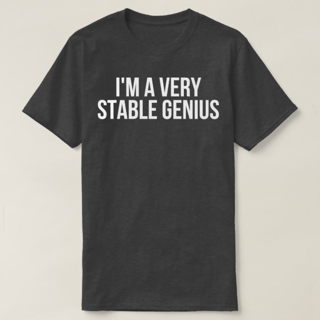 Ich bin ein sehr stabiles Genie T-Shirt (Design vorne)