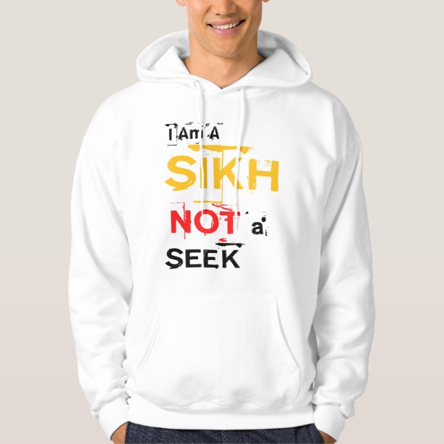 Ich bin ein Sikh, nicht ein Suchvorgang Hoodie (Vorderseite)