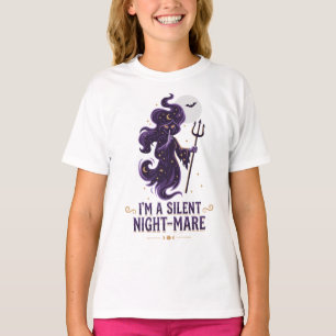 Ich bin ein Silent Night-Mare Halloween-Design T-Shirt