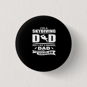 Ich bin ein Skydiving Vater TShirt Button