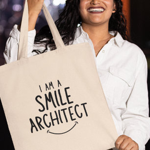 Ich bin ein Smile Architect Quirky Funny Geschenk Tragetasche