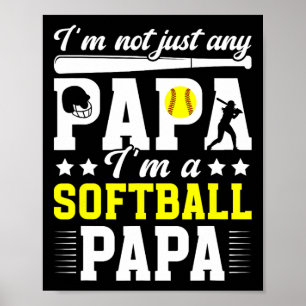 Ich bin ein Softball-Opa eines Softball-Spieler-Pa Poster