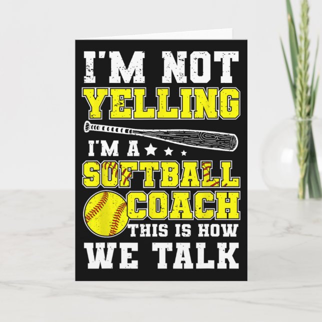 Ich bin ein Softball-Trainer Lustiger Softball-Tra Karte (Vorderseite)