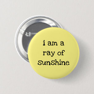 Ich bin ein Sonnenstrahl Sun Yellow Button