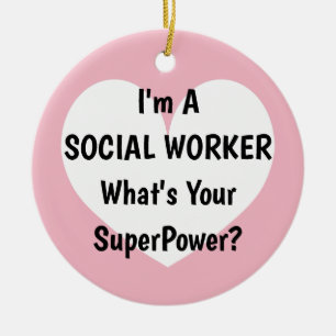 Ich bin ein Sozialarbeiter, was Ihr Keramik Ornament