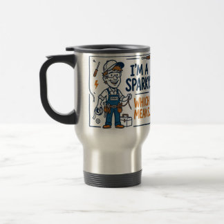 Ich bin ein Sparky-Elektriker-Geschenk Reisebecher
