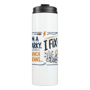 Ich bin ein Sparky-Elektriker-Geschenk  Thermosbecher