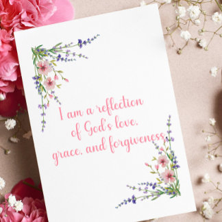 Ich bin ein Spiegelbild der Liebe-Affirmationskart Dankeskarte