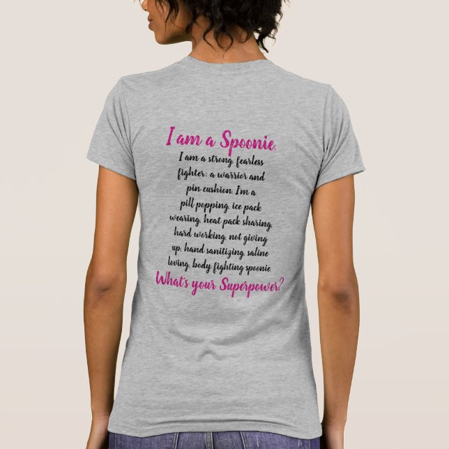 Ich bin ein Spoonie-Grauer T - Shirt (Rückseite)