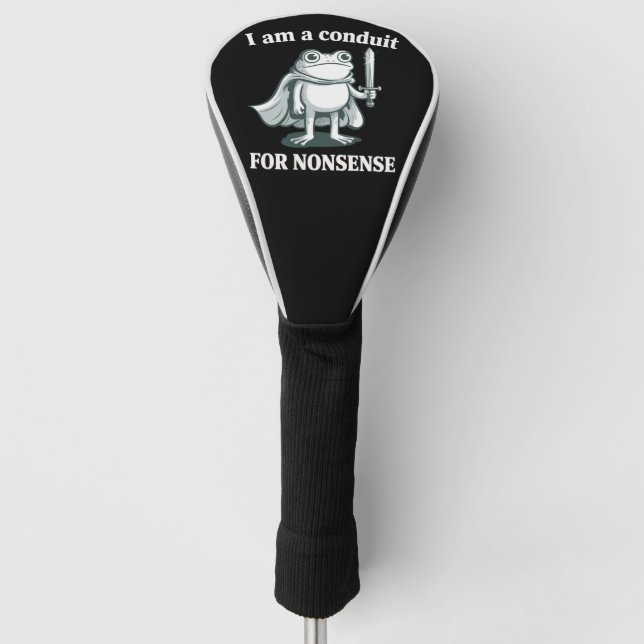 Ich bin ein Sprachrohr für Unsinn Lustiger Frosch  Golf Headcover (Vorderseite)