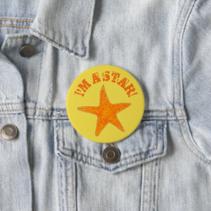 Ich bin ein Star (Fisch) Starfish Beach Vacation O Button