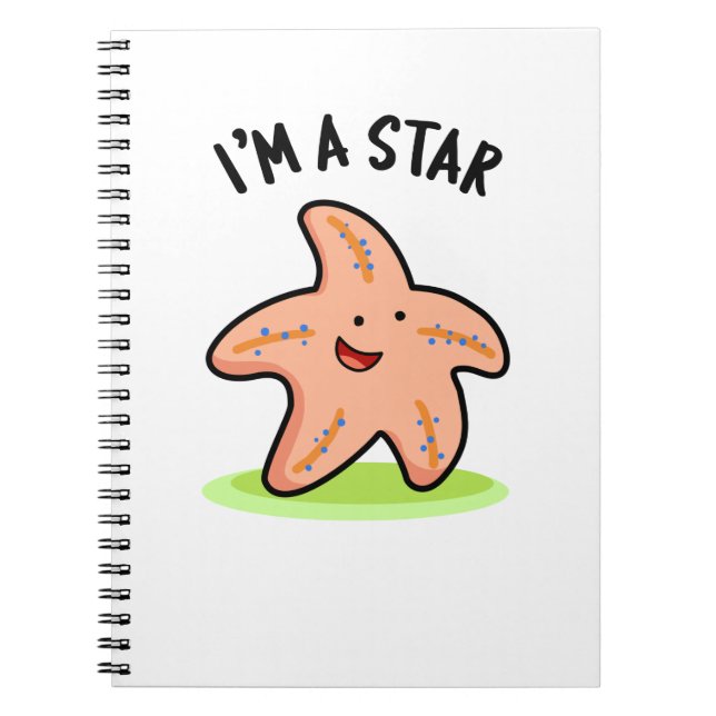 Ich bin ein Star Funny Starfish Pun Notizblock (Vorderseite)
