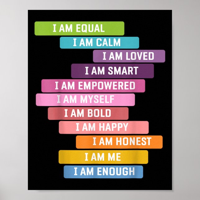 Ich bin ein starkes Niedliches Kind Wachstum Minds Poster (Vorne)