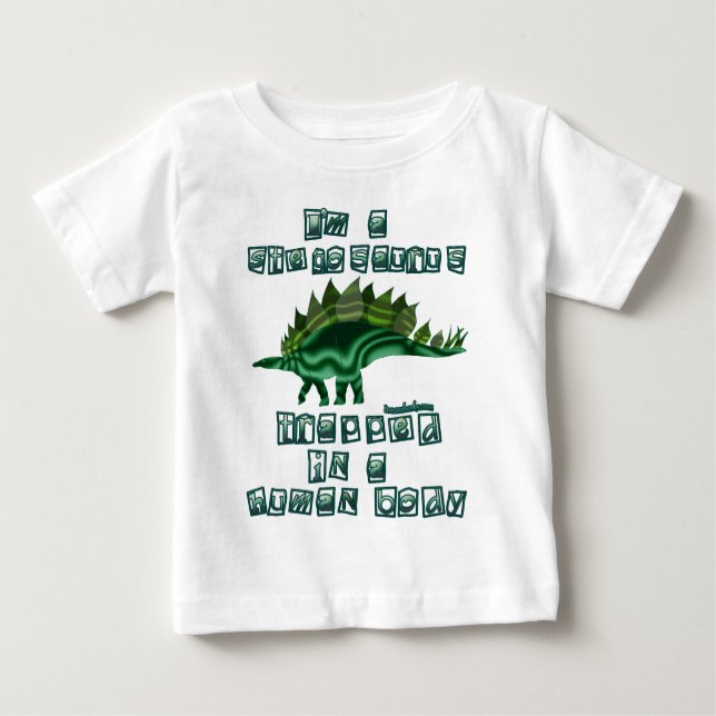 Ich bin ein Stegosaurus Baby T-shirt (Vorderseite)