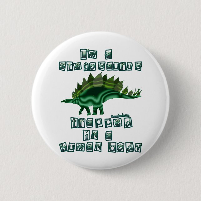 Ich bin ein Stegosaurus Button (Vorderseite)