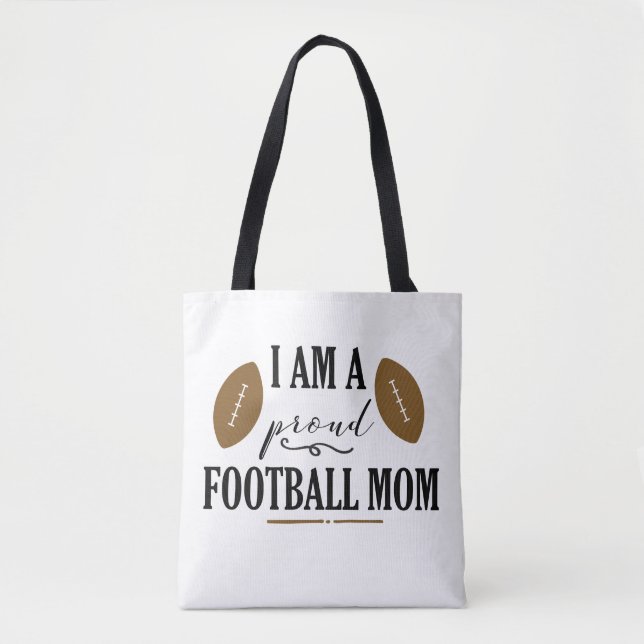 Ich bin ein Stolz Football Mama Tote Bag (Vorderseite)