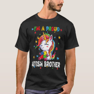 Ich bin ein stolzer Autism Bruder Bewusstsein Puzz T-Shirt