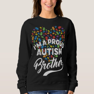 Ich bin ein stolzer Autismus Bruder Autismus Puzzl Sweatshirt
