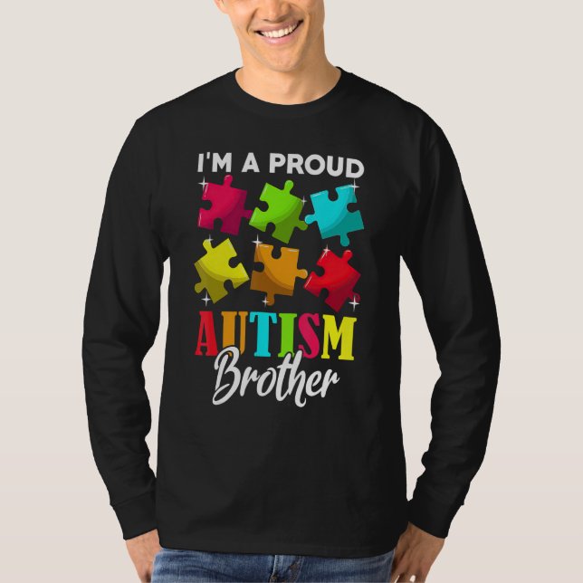 Ich bin ein stolzer Autismus Bruder Männer Jungs H T-Shirt (Vorderseite)