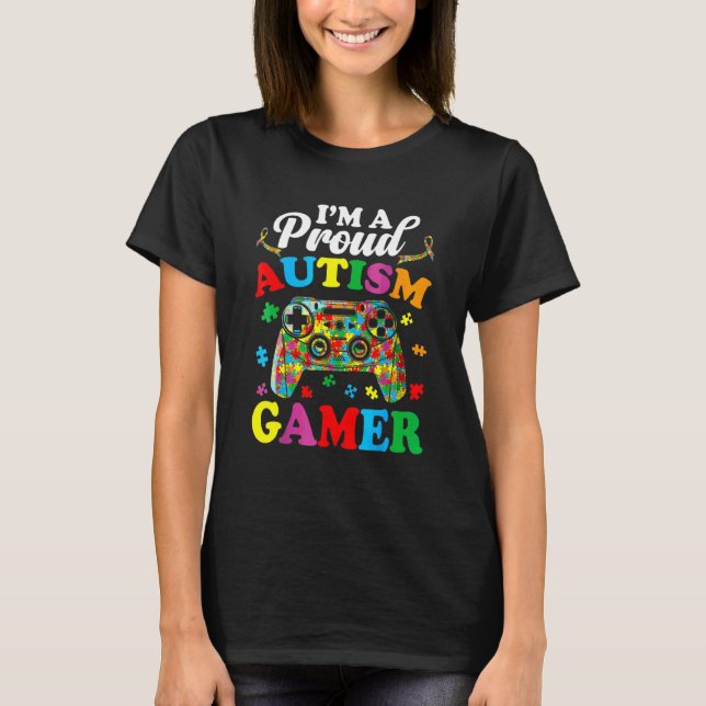 Ich bin ein stolzer Autismus Gamer Kid Boy Autisti T-Shirt (Vorderseite)