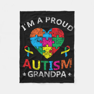 Ich bin ein stolzer Autismus Opa Support Autists A Fleecedecke