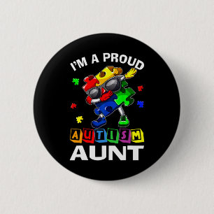Ich bin ein stolzer Autismus Tante Autismus Bewuss Button