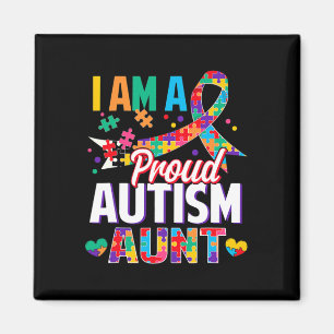 Ich bin ein stolzer Autismus Tante Autismus Bewuss Magnet