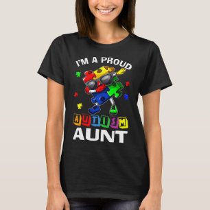 Ich bin ein stolzer Autismus Tante Autismus Bewuss T-Shirt